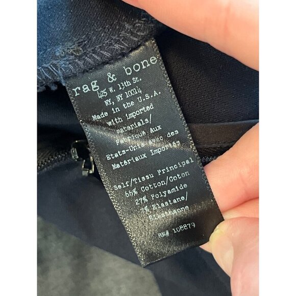 Rag & Bone Simone High Rise Skinny Pants Navy Blue Size 8 - Picture 7 of 8